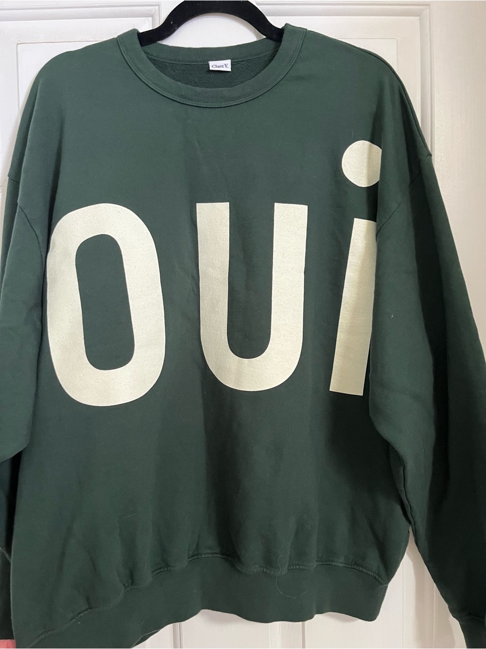Clare V. Oversized Oui Sweatshirt - L